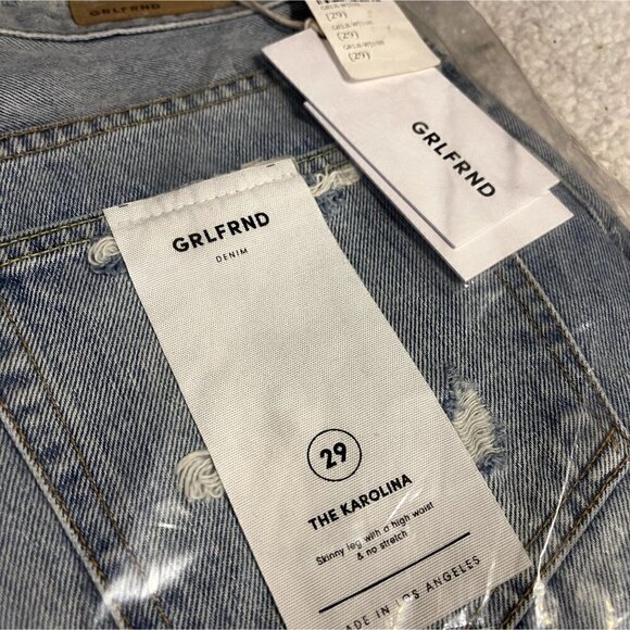 🎉HP🎉 NWT GRLFRNDxRevolve Karolina High-Rise E Street Distressed Skinny Jean 29 - Picture 9 of 11